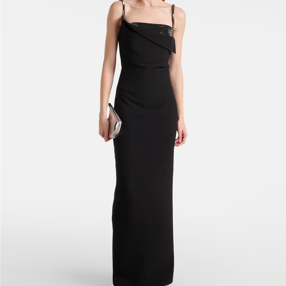 Roland Mouret Embellished Crêpe  Evening Gown - Size US 4 // worn once
